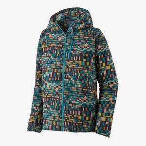 新品未使用! パタゴニア メンズ フーディニジャケット フィッツロイパッチワーク ビレイブルー XL Patagonia ウインドブレーカー キャンプ