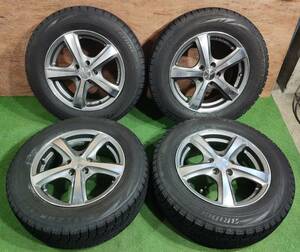 195/65R15 BRIDGESTONE BLIZZAK VRX【2018年】(ENKEI RIVAZZA) 15X6J ET50 5H/100 4本セット！