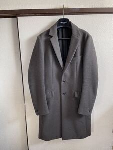 【即決】【良品】 ATTACHMENT アタッチメント チェスターコート ロングジャケット カシミア混 GREY グレー色 即決早い者勝ち