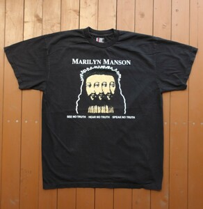 マリリン マンソン Tシャツ XL MARILYN MANSON BJORK NIRVANA NIN NINE INCH NAILS SONIC YOUTH 