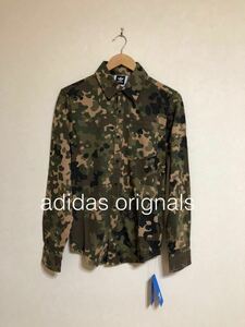 【新品】 adidas originals FLEX CAMO SHIRT アディダス オリジナルス スケートボーディング カモフラ シャツ トップス サイズS 長袖CE4691