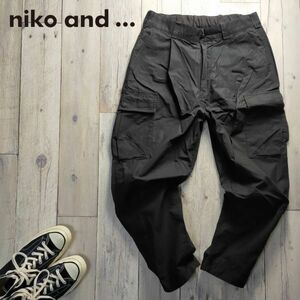 ☆nikoannd ニコアンド☆ナイロン カーゴパンツ ブラック　メンズ Size3（M) S971