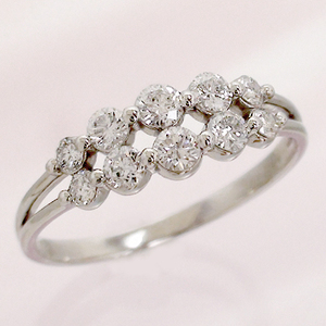 指輪 ダイヤモンド リング プラチナ900 pt900 0.5ct テンダイヤモンド レディース ジュエリー アクセサリー