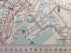 r1【東京都交通局】都営バス・地下鉄・都電 路線図[系統案内図] 昭和60年（運賃表 都バス営業所担当系統一覧表 電車線始発終電時刻表 ほか