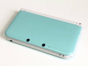 △【14】初期化済み Nintendo 3DS LL ミント×ホワイト SPR-001 同梱不可 1円スタート
