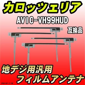 地デジフィルムアンテナ カロッツェリア AVIC-VH99HUD 互換品 汎用タイプ 【代引き不可】