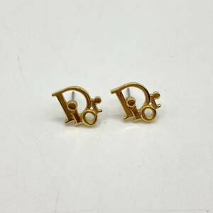 Christian Dior クリスチャン ディオール ロゴ ピアス ゴールドカラー アクセサリー 