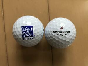 （非売品）ユナイテッド航空とブリジストンのコラボ・ゴルフボール4個とおまけのゴルフボール４個