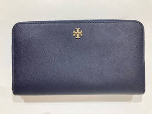 TORY BURCH トリーバーチ 財布 長財布 ラウンドファスナー ネイビー