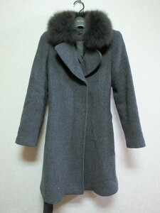 MaxMara コート M ファー グレー マックスマーラ #0211