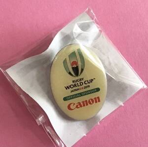 【 新品 未開封品 】 Canon キヤノン ピンバッジ RUGBY WORLD CUP JAPN 2019 ラグビー ワールドカップ ジャパン 2019