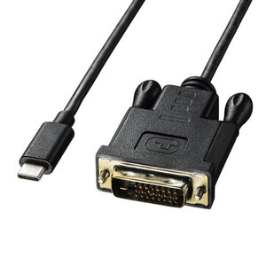 TYPE C-DVI変換ケーブル ブラック 2m DisplayPort Altモード対応 サンワサプライ KC-ALCDVA20 新品 送料無料