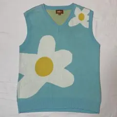 GOLF WANG FLOWER DESIGN KNIT VEST