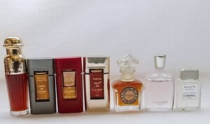 HERMES エルメス/カルティエ/GUERLAIN　MITSOUKO/ランコム/シャネル ミニチュア ミニ香水 オードトワレ パルファム まとめて 7点 お試しに