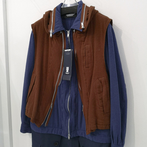 新品 定価20万円 アンダーカバー 21aw 秋冬 5way レイヤード コート ネイビー ブラウン 1 レディース メンズ UNDERCOVER デザイン ベスト