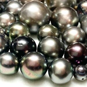 1円〜!!◆パールおまとめ246.5ct◆f 約49.3g 10.0-21.0mm 真珠 pearl パール ルース 裸石 宝石 jewelry 黒蝶 アコヤ 片穴 両穴 w3マ25