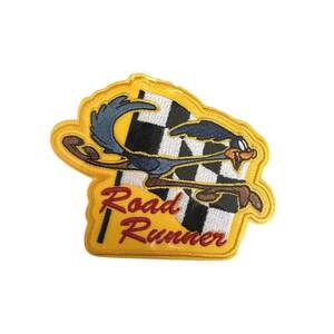 ワッペン Road Runner ロードランナー チェッカーフラッグ アメリカン雑貨