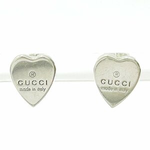 【1円スタート】GUCCI グッチ シルバー ロゴ ハート 総重量3.4g 925刻印 ピアス 315506