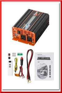 【新品即決】正弦波 インバーター 定格600W 最大1200W DC12V（直流）AC100V（交流）変換 LED液晶 コンセント2口 USBポート2口 Type-c(30W)