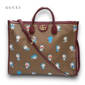 【ITA0H9EW1U18】GUCCI グッチ ドラえもん GGマーモント 2way トートバッグ 653952