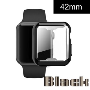 アップルウォッチ Series3 カバー ブラック 42mm Series2 ケース Case Silver TPU素材 滑らか 新品 軽量 耐衝撃 全面保護