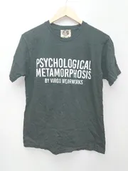 ◇ PSYCHOLOGICAL METAMORPHOSIS コットン100% 半袖 Tシャツ カットソー サイズM ブラック レディース P  【1308240001610】