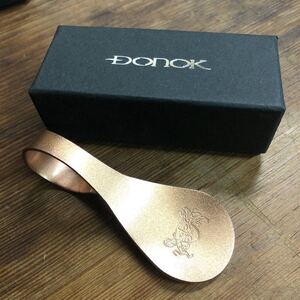 106b DONOK 靴べらmetal shoehorn bambino SPOON マットピンクG 真鍮製 made in japan