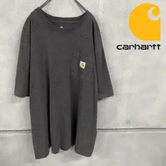 カーハート　Tシャツ　トップス　古着　半袖　グレー　メンズ XL