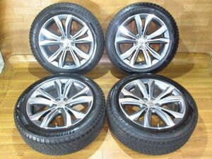 20系レクサスRX純正 8J-20 off+30 pcd114.3/5H ブリヂストン DM-V3 235/55R20 20インチアルミホイール+スタッドレス付4本