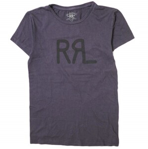 RRL ダブルアールエル S/S LOGO TUBE TEE ロゴプリントチューブクルーネックTシャツ 782504857003 XS Deep Purple Double RL 丸胴 g18379