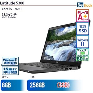 中古 ノートパソコン Dell デル 13インチ Latitude 5300 5300 Core i5 メモリ：8GB SSD搭載 6ヶ月保証