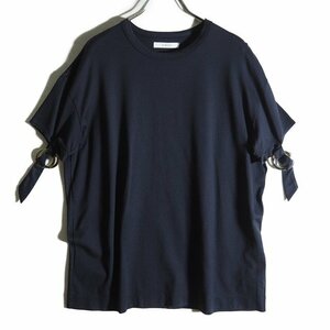 B1770f67　▼CINOH チノ▼　新品 17R031 コットン リングスリーブ カットソー ネイビー 38 / 紺 Tシャツ オーバーサイズ 春夏