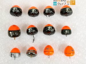 天狗ウキ 0号 1号 2号 29Φ、2号 3号 27Φ、トルピード 9号 25Φ、デュエル ナビュー 0 S 24Φ 等 円錐うき 計12個