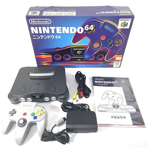 【極美品/動作確認済】任天堂 ニンテンドー NINTENDO64 NUS-001 64 N64 ゲーム GAME テレビゲーム 化粧箱 グレー ニンテンドウ