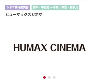 ヒューマックスシネマ HUMAX CINEMA 映画鑑賞券 1枚