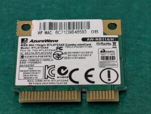 ジャンク品「AW-NB114H」 ミニワイヤレスカードミニPCi-express　４