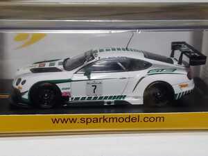 新品 1/43 スパーク SPARK Bentley Continental GT3 No.7 Bentley M-Sport ドライバー：G.Smith,A.Meyrick,S.Kane