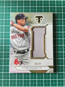 即決のみ！★TOPPS MLB 2018 TRIPLE THREADS SJR-XB1 ボガーツ（XANDER BOGAERTS）【ボストン・レッドソックス】27枚限定 ジャージー 18★