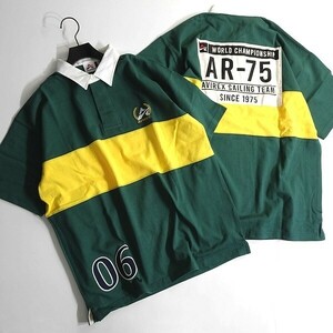 AVIREX アヴィレックス 新品 SAILING TEAM SHIRT 天竺素材 配色切替え 襟付き 半袖 カジュアル シャツ 3135004 140 L ▲019▼kkf286us