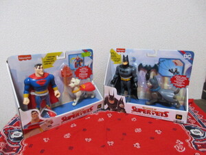 スーパーマン/バットマン/新品/未使用/2点/映画/人形/DC がんばれ！スーパーペット/フィギュア/スーパーマン&クリプト/ バットマン&エース