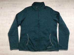 エディーバウアー Eddie Bauer アウトドア アメカジ ハイネック フリース ジャケット レディース ポリエステル100% L 緑