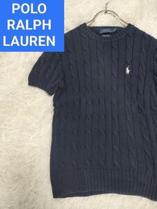 ポロラルフローレン　ポニーマーク　ケーブルニット半袖シャツ　ポロシャツ　セーター POLO RALPH LAUREN SPORT RLX RRL