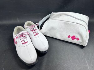 埼玉戸田店【中古品】01-63 FOOTJOY フットジョイ 98508J 24.5 W レディースゴルフシューズ シューズケース付き