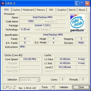 INTEL Pentium MMX 233 MHz Socket7 中古正常品 (2)