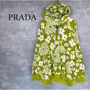 『PRADA』プラダ (XL) フローラル パイル生地 パーカー