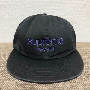 Supreme Twill Classic Logo 6-Panel Cap Black 16ss 2016年 黒 ブラック ツイル クラシックロゴ 6パネル キャップ