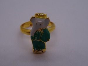 ぞうのＢＡＢＡＲ 指輪 カラー彩色ゴールド 未使用 ＢＡ-32