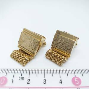 CW38 カフリンクス カフス ボタン ゴールド ラップアラウンド Wrap Cufflinks ベルト メッシュ チェーン