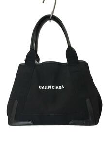 BALENCIAGA◆ネイビーカバスS/トートバッグ/キャンバス/BLK/339933 1090 W 002123//