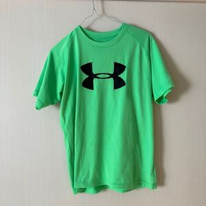 アンダーアーマー UNDER ARMOUR 半袖Tシャツ　速乾　グリーン　サイズYLG 約150cm